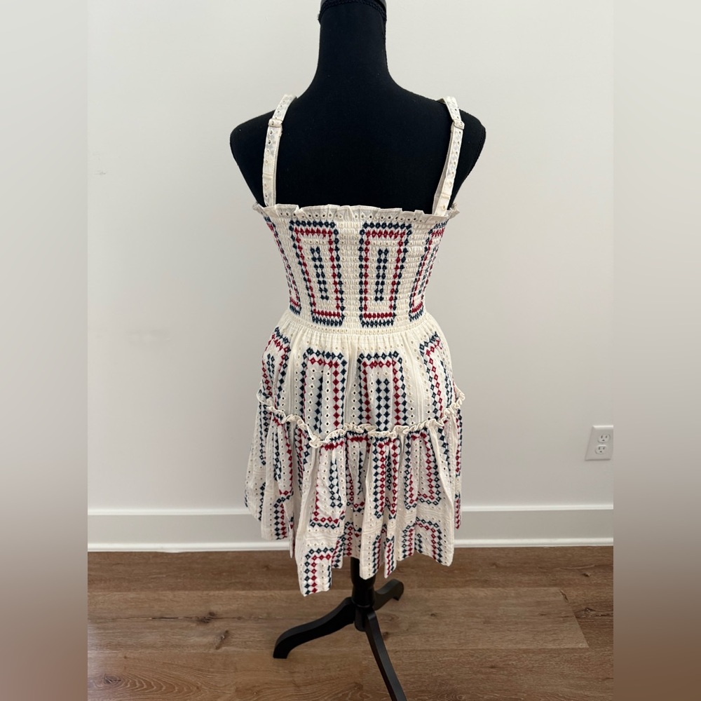 Hill House White and Red Mini Dress Seraphina - Picture 4 of 6